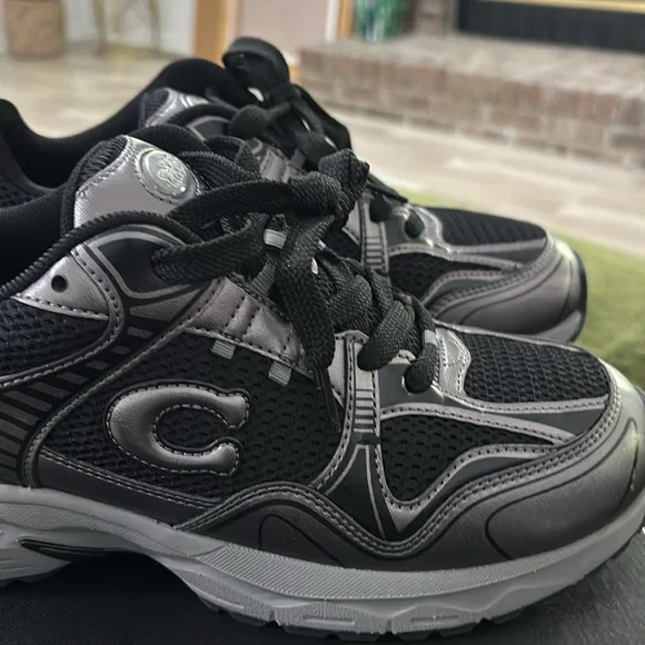 Coach C301 Ancient Zinc/Black and Gray‎ Athletic Unisex Sneakers Size 7.5